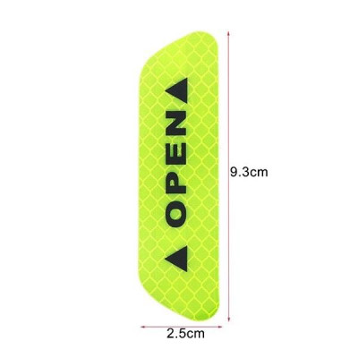 Bộ 4 Miếng Tem Dán Phản Quang - Open - Cảnh Báo An Toàn Khi Mở Cửa Xe Ôtô Cho Người Đi Đường Phía Sau. TakyHome 9700