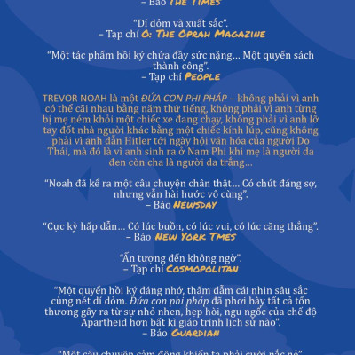 Trevor Noah - Đứa Con Phi Pháp - Tự Truyện Về Thời Thơ Ấu Ở Nam Phi