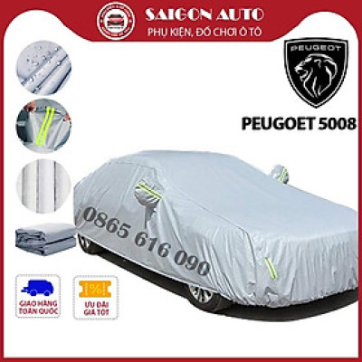 [Peugeot 5008] Bạt trùm xe ô tô Peugeot 5008 vải dù oxford cao cấp , áo bạt phủ trùm che kín che nắng,mưa