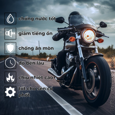 Chai xịt dưỡng sên, bôi trơn xích xe máy chống văng, chống rỉ sét BX5 (450 ml) Chain Lube - Hàng Chính Hãng O