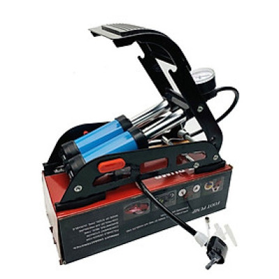 Bơm đạp chân đa năng 2 piston - Bơm hơi dùng cho ô tô, xe máy, bơm phao, bóng