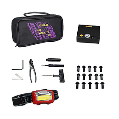 Bộ bơm và vá xe không ruột Stop&go 6001, bộ bơm vá xe cho ô tô, mô tô, xe máy Stopngo