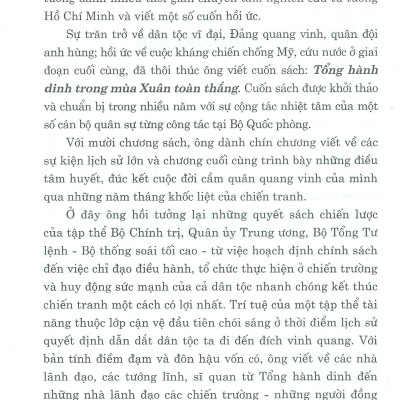 Tổng Hành Dinh Trong Mùa Xuân Toàn Thắng - Hồi Ức