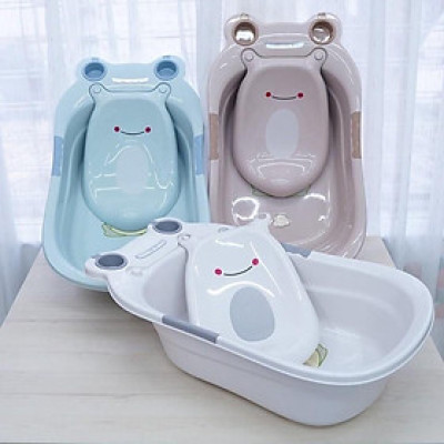 CHẬU TẮM KÈM VÕNG TẮM CHO BÉ HÌNH CON ẾCH CUTR BABY XINH XINH PHONG CÁCH HÀN QUỐC NHẬT BẢN ( TẶNG GÁO MÚC GỘI XỊN - XEM KỸ MÔ TẢ ))