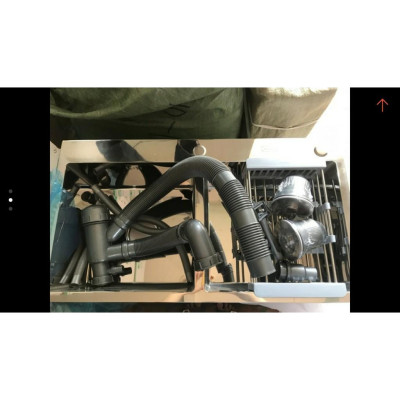 COMBO CHẬU RỬA CHÉN,VÒI CHÉN NÓNG LẠNH CẦN MỀM INOX 304 BÓNG 82-45-24