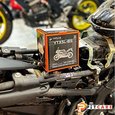 Bình Ắc Quy 12V Xe Máy Toplite YTX5L-BS 12V 5.2Ah Chính Hãng Bảo Hành 6 Tháng