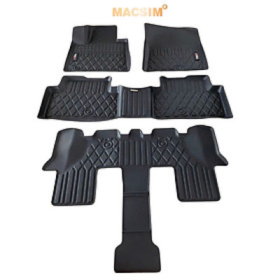 Thảm lót sàn xe ô tô Kia Sorento 2021+ (3 hàng ghế)Nhãn hiệu Macsim chất liệu nhựa TPE cao cấp màu đen