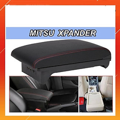 Hộp Tỳ Tay Dành Cho Xe Mitsu Xpander có cổng USB lắp đặt dễ dàng- tỳ nửa.