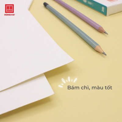 Giấy vẽ Hồng Hà A4 20 tờ  định lượng 160gsm độ trắng tự nhiên - 8116