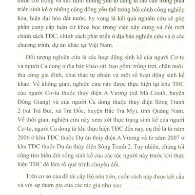 Yếu Tố Văn Hóa, Xã Hội Tộc Người Trong Đời Sống Sinh Kế Của Người Dân Vùng Tái Định Cư Thủy Điện (Sách chuyên khảo)