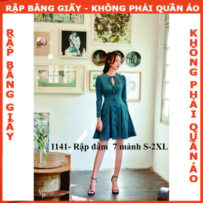 Rập đầm 7 mảnh tay dài mã 1141 - giấy A0 (BẢN VẼ)