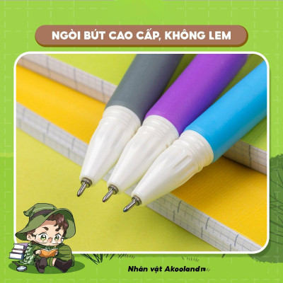 Hộp 20 Bút Gel 0.5 mm - Nhân Vật Akooland Tahi - Thiên Long Gel-012/AK - Mực Xanh