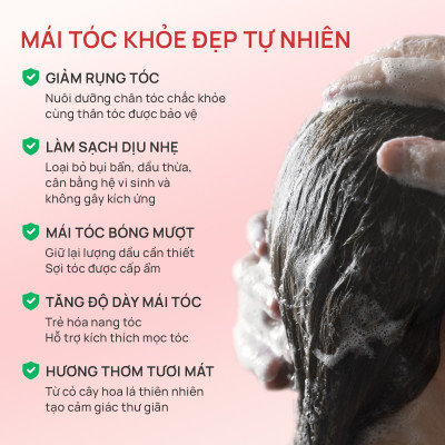 Combo 2 Dầu gội thảo dược Fresh Shampoo giảm rụng tóc, giảm gàu, nuôi dưỡng tóc mềm mượt và chắc khỏe từ gốc