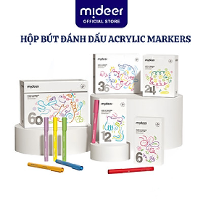 Bút đánh dấu màu dạ nước Mideer Acrylic Markers, Bút nhớ highlight cho bé 