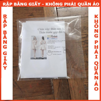 Rập giấy đầm bé gái mã R297 (BẢN VẼ)