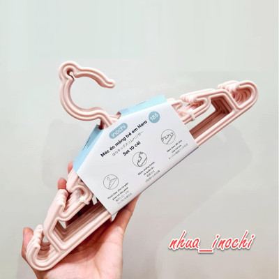Set 10 chiếc móc áo mỏng trẻ em Hara 185 hàng cao cấp - giao màu ngẫu nhiên