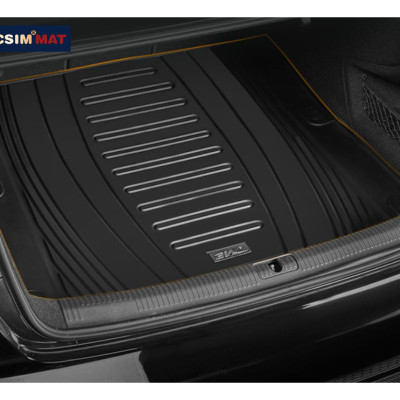 Thảm lót cốp xe ô tô Audi A4 2017+ nhãn hiệu Macsim 3W chất liệu TPE cao cấp màu đen