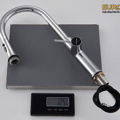 Vòi rửa chén nóng lạnh dây kéo, 4 chức năng sử dụng Eurolife EL-IK (3 màu)