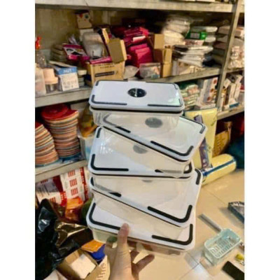 Bộ 5 Hộp Đựng Thực Phẩm, Hộp Bảo Quản Đồ Ăn Rau Củ Vuông -Tròn- Chữ nhật Siêu Tiện Lợi - Hàng Chính Hãng MINIIN