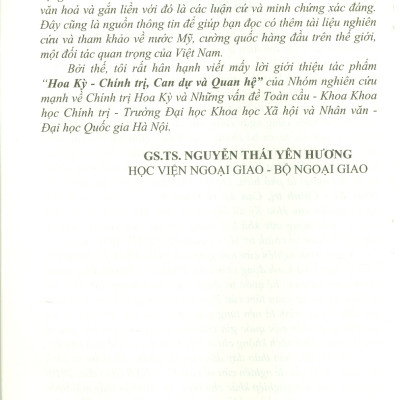 Hoa Kỳ - Chính Trị, Can Dự Và Quan Hệ