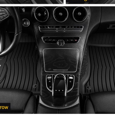 Thảm lót sàn xe ô tô Mercedes Ben GLC 2016+ Nhãn hiệu Macsim 3W (Loại 2) chất liệu nhựa TPE đúc khuôn cao cấp - màu đen