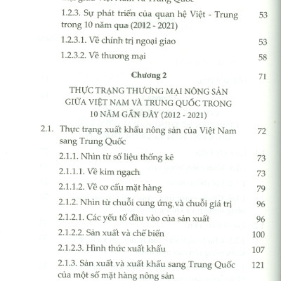 Thương Mại Nông Sản Giữa Việt Nam Và Trung Quốc Trong Bối Cảnh Mới (Sách chuyên khảo) - TS. Nguyễn Thị Phương Hoa (Chủ biên)