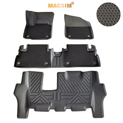 Thảm 2 lớp (sd3) dạng lưới lục giác Suzuki XL7/ Suzuki Ertigar (đen) bề mặt cao su siêu sạch nhãn hiệu Macsim