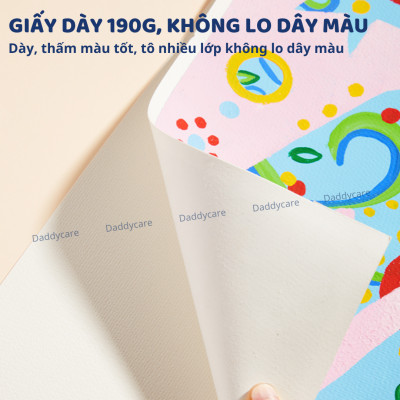 Giấy vẽ màu nước, acrylic canson cứng cáp Mideer Premium Paint Paper Pad