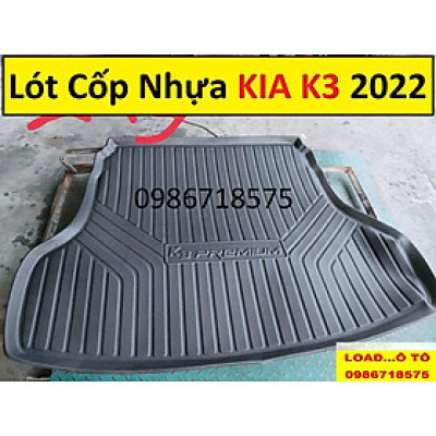 Lót Cốp Nhựa Xe KIA K3 2022-2021 Mẫu Nhựa Dẻo, Lót Khay Hành Lý KIA K3 2022
