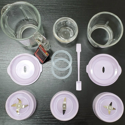 máy xay sinh tố gia đình 3 cối thủy tinh Ladomax Ha9166 cống suất 420W, moto đồng-Hàng chính hãng