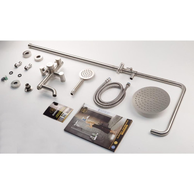 Bộ vòi sen tắm đứng INOX 304 nóng lạnh EL-S909 (Trắng bạc)