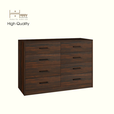 HAPPY FURNITURE , HEINEE - Tủ lưu trữ 8 ngăn kéo, THK_235 , 120cm x 45cm x 82cm DxRxC, sản phẩm phổ thông