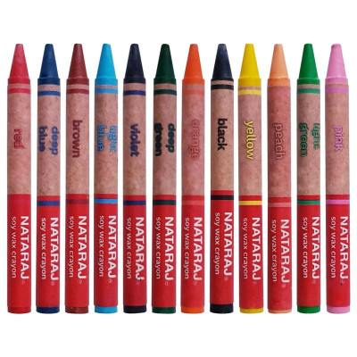 Hộp 12 Bút Sáp Màu Soy - Nataraj