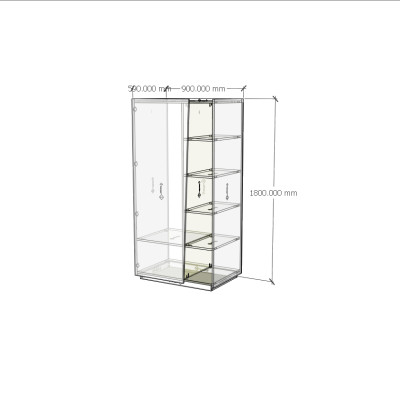 [Happy Home Furniture] VIGGO, Tủ quần áo 1 cửa mở, 90cm x 59cm x 180cm ( DxRxC), TCM_175