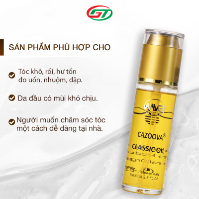 Dầu dưỡng tóc, cấp ẩm, chống oxi hoá, phục hồi hư tổn·Cazoova classic 60ml