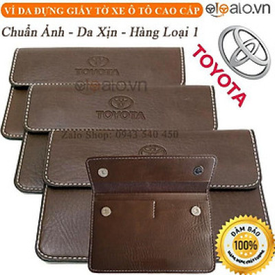 Ví đựng giấy tờ ô tô Toyota Da Cao Cấp, Ví da đựng giấy tờ xe ô tô