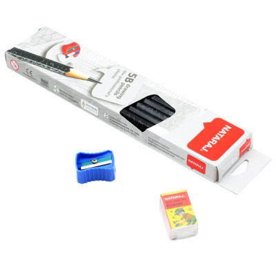 Hộp 12 Bút Chì Vẽ 5B - Nataraj