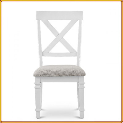 Ghế ngồi phòng ăn Tundo màu trắng lưng X mặt nệm