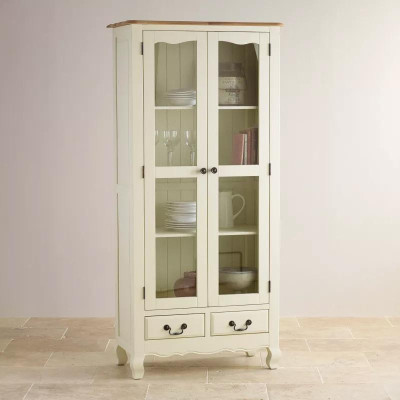 Tủ Trưng Bày 2 Cánh Kính Bella Gỗ Sồi Ibie LSD2BELO - Trắng (90 x 42 cm)