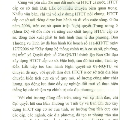 Xây Dựng Hệ Thống Chính Trị Cấp Cơ Sở Tại Tỉnh Đắk Lắk Hiện Nay (Sách chuyên khảo)