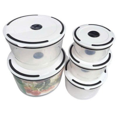 Bộ 5 Hộp Đựng Thực Phẩm, Hộp Bảo Quản Đồ Ăn Rau Củ Vuông -Tròn- Chữ nhật Siêu Tiện Lợi - Hàng Chính Hãng MINIIN