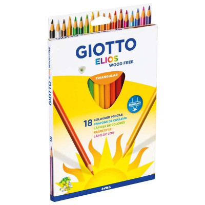 Hộp Bút Chì 18 Màu Giotto Elios Wood Free F277900