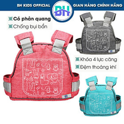 Đai đi xe máy BH Kids an toàn cho bé (từ 1 đến 10 tuổi), chống bụi bẩn, thoáng khí, chắc chắn, phát sáng ban đêm