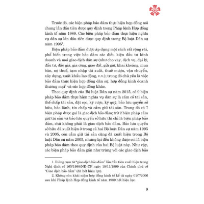 9 Biện Pháp Bảo Đảm Nghĩa Vụ Hợp Đồng (Quy Định, Thực Tế Và Thiết Kế Giao Dịch Theo Bộ Luật Dân Sự Hiện Hành) - (Tái bản lần thứ 3, có sửa chữa, bổ sung) 
