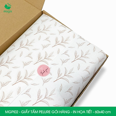 MGPI02 - Combo 100 tấm giấy Pelure gói hàng in họa tiết - 60x40 cm