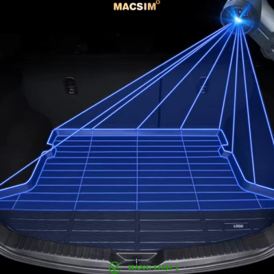 Thảm lót cốp xe ô tô Vinfast VF6 Nhãn hiệu Macsim chất liệu nhựa TPE cao cấp màu đen