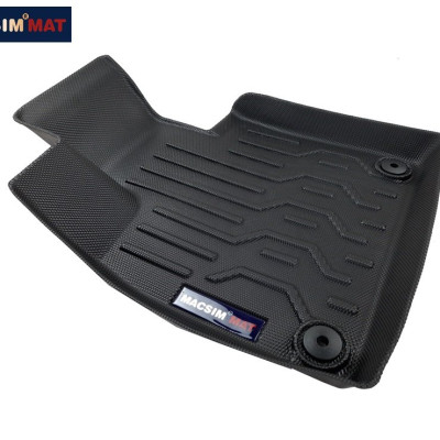 Thảm lót sàn xe ô tô Volvo XC90 2012 đến nay Nhãn hiệu Macsim chất liệu nhựa TPV cao cấp màu đen nhám (FDW-051)