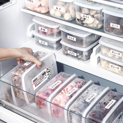 Combo 03 Hộp bảo quản thực phẩm 1000ml hình chữ nhật dẹt - Nội địa Nhật