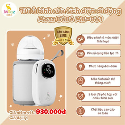 Túi ủ Bình Sữa Tích điện Di động Moaz BéBé- MB081