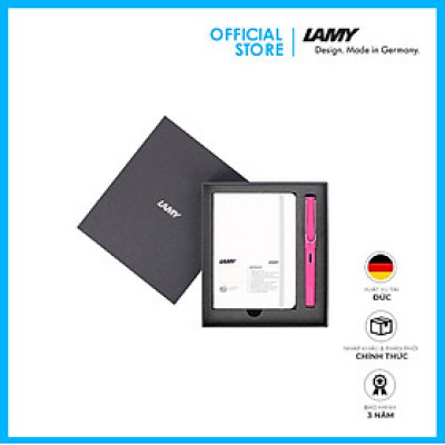 Gift Set Lamy Notebook A6 Softcover White + Lamy Safari Pink - GSA6-Sa0024